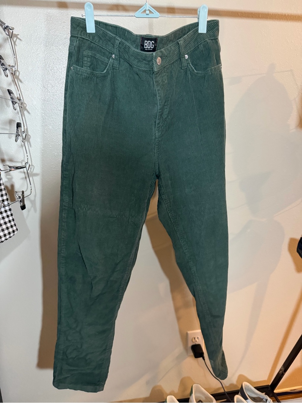 BDG Forest Green mom High-Rise Corduroy Jeans